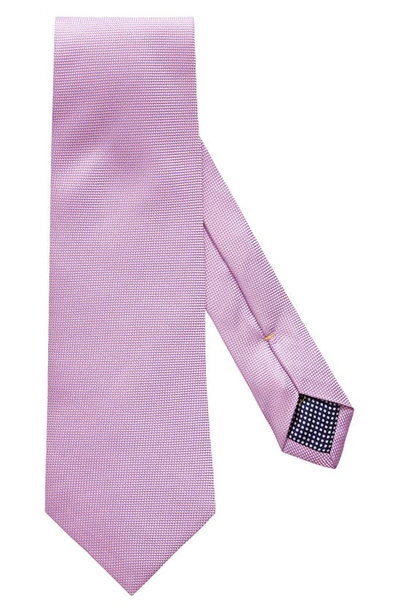 Eton Solid Silk Tie In Pink/red
