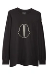 Rick Owens X Moncler Level Long Sleeve Graphic T-shirt In Black