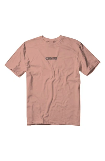 Quiksilver Enjoy The Ride Logo Graphic T-shirt In Dusty Pink