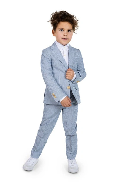 Opposuits Kids' Seersucker Suit In Blue