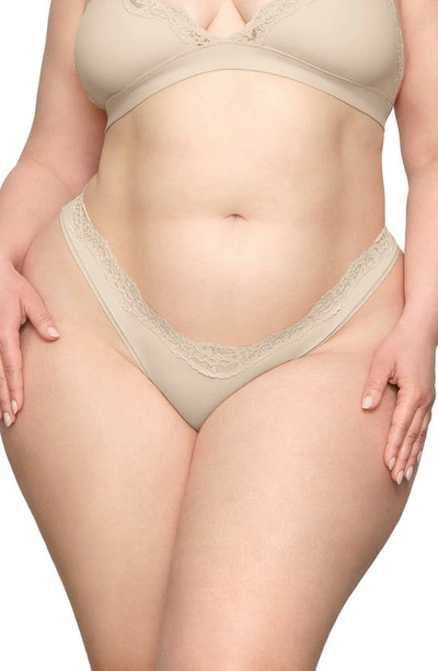 Skims Fits Everybody Lace Thong In Sand