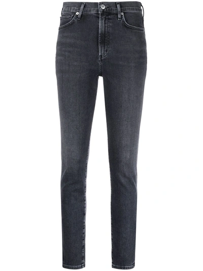 Citizens Of Humanity Olivia High Rise Slim Ankle Jeans In Black