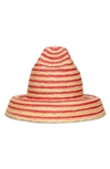 Cult Gaia Magda Stripe Straw Hat In Lollipop Multi