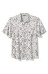 Tommy Bahama Veracruz Cay Hidden Paradise Short Sleeve Button-up Shirt In Off White