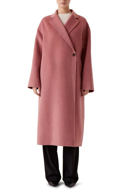 Sophie Rue Luna Oversize Wool Coat In Mauve