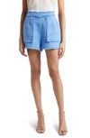 Cinq À Sept Allen Textured Shorts In French Blue