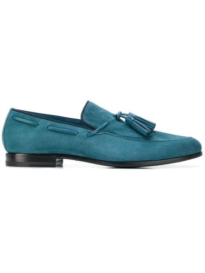 Fabi Tassel Detail Loafers In Blue