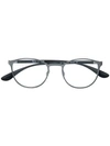 Ray Ban Round Frame Glasses In Black