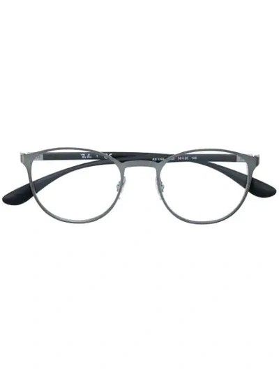 Ray Ban Round Frame Glasses In Black