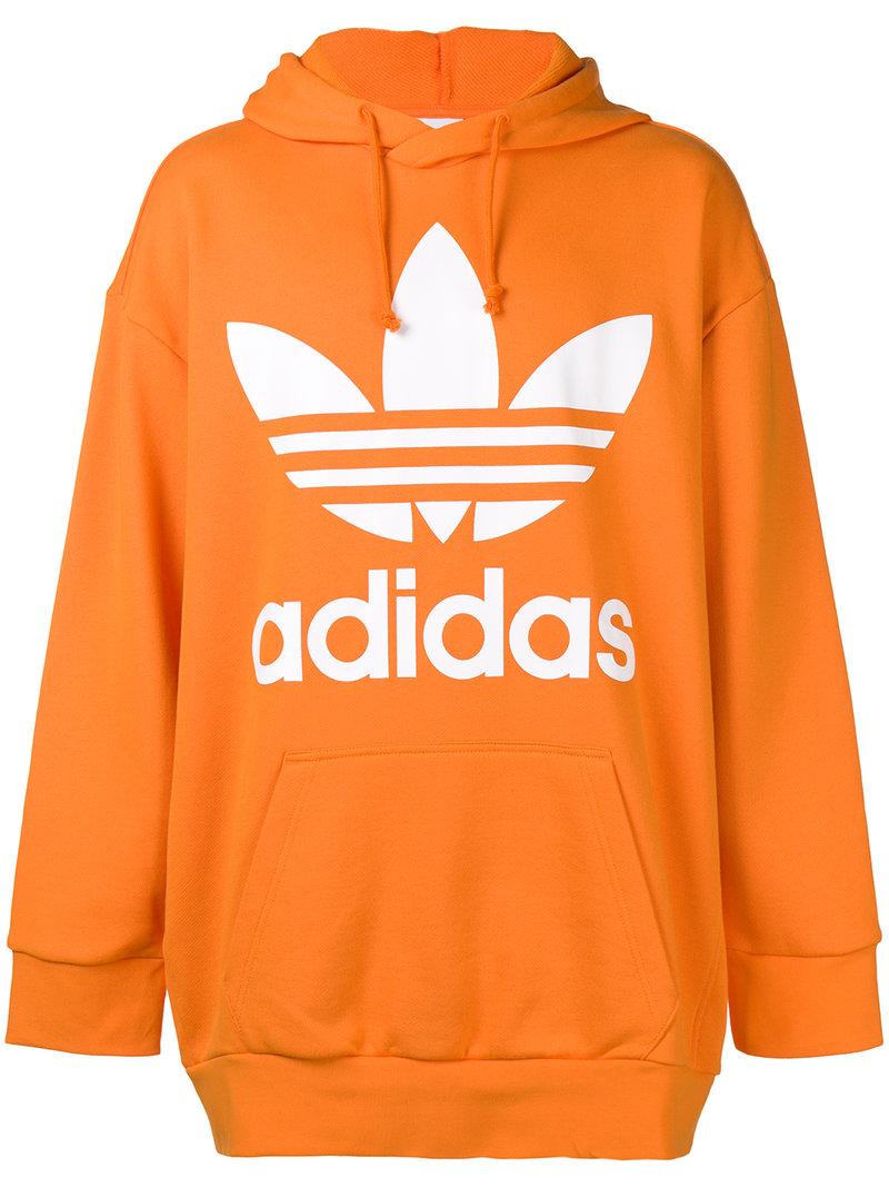 Adidas Originals Adidas Printed Logo Hoodie Yellow ModeSens