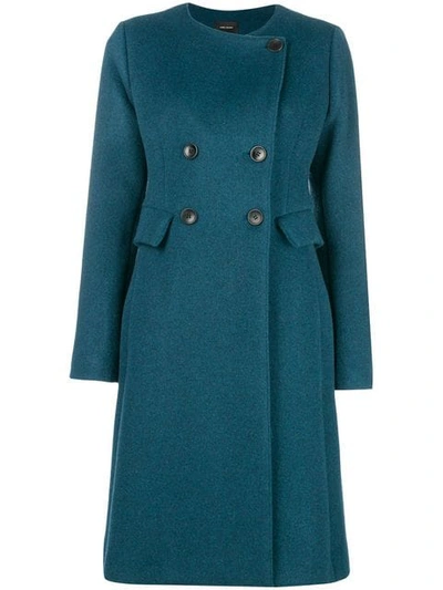 Isabel Marant Double-breasted Coat In Blue