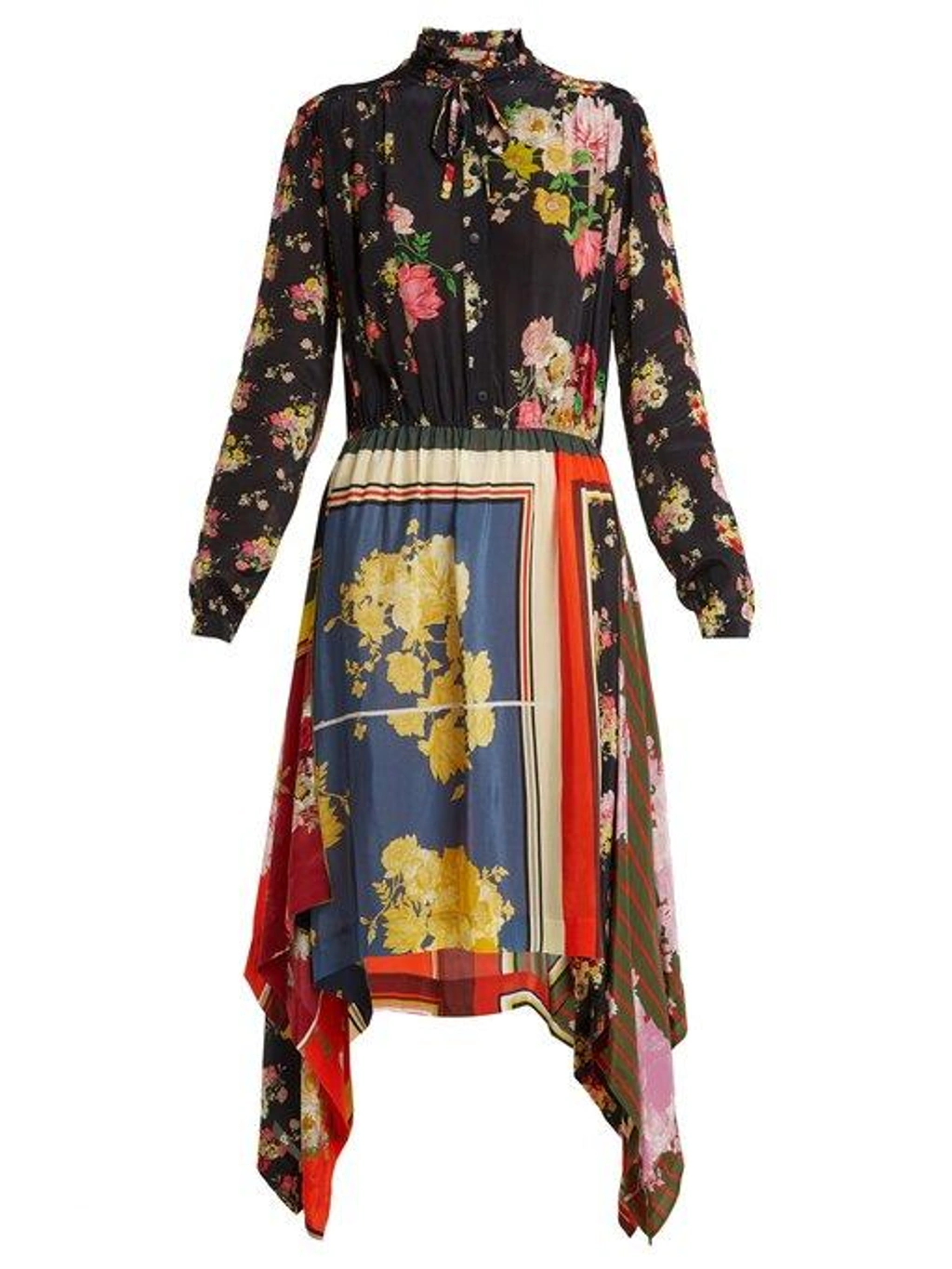 Lois Dress Preen Line Dress Preen Line Mila Printed Crepe De Chine Dress In  Black ModeSens
