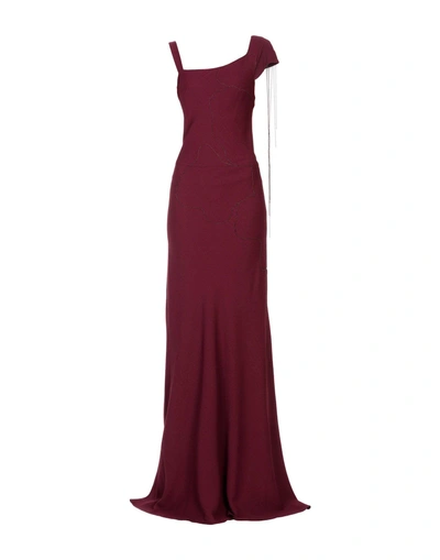 Maria Grachvogel Long Dress In Deep Purple