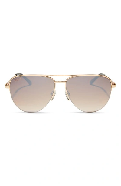 Diff 59mm August Aviator Sunglasses In Gold