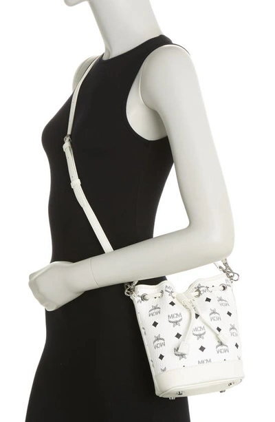 Mcm Dessau Drawstring Mini Shoulder Bag In White