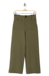 T Tahari Crop Wide Leg Pants In Olive