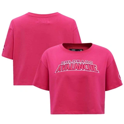 Pro Standard Colorado Avalanche Triple Pink Cropped Boxy T-shirt