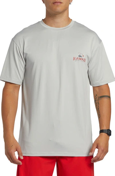 Quiksilver Hi Royalty Surf Short Sleeve Rashguard In Grey Violet