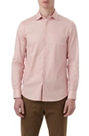 Bugatchi James Ooohcotton® Mélange Print Button-up Shirt In Dusty Pink