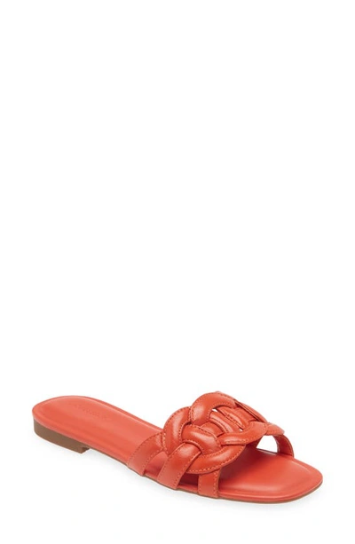 Nordstrom Carolina Slide Sandal In Orange Tangerine