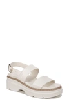 Naturalizer Darry Slingback Platform Sandal In Warm White Leather