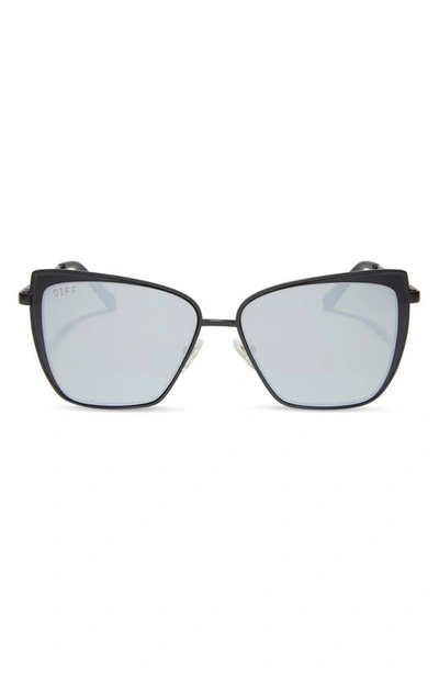 Diff 58mm Cat Eye Sunglasses In Gray