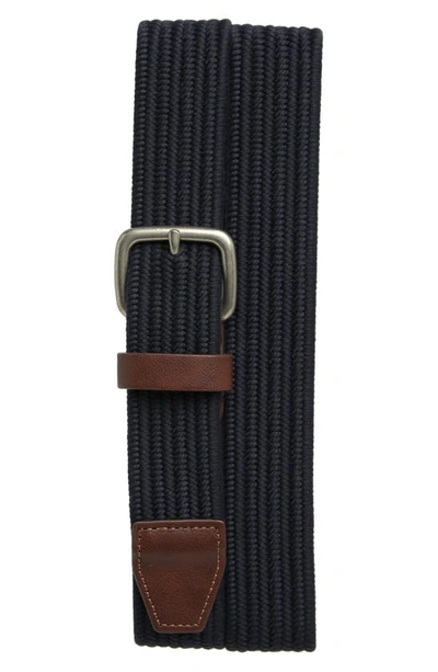 Nordstrom Rack Webbed Belt In Navy Combo