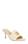 Guess Snapps Slide Sandal In Ivory Leather