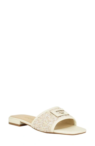 Guess Tampa Slide Sandal In Ivory