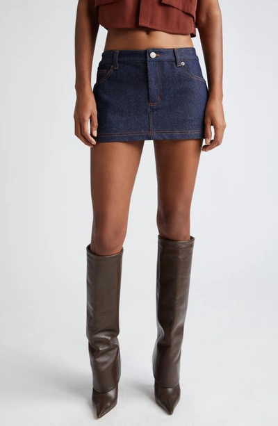 K.ngsley Ravedin Denim Miniskirt In Indigo