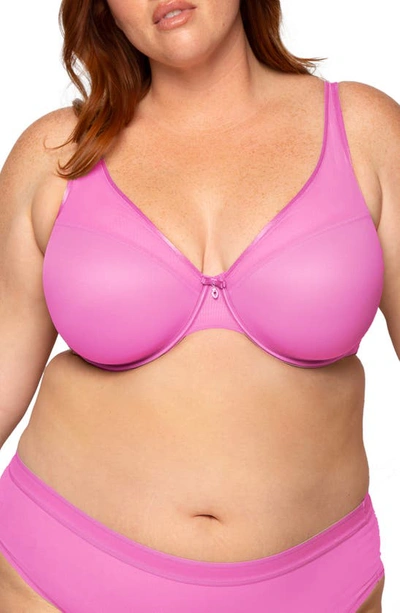 Curvy Couture Underwire Plunge Bra In Flirt