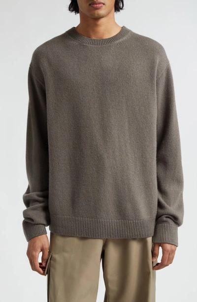 The Elder Statesman Gender Inclusive Simple Cashmere Sweater In Driftwood