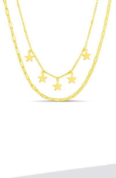 Paige Harper Layered Star Charm Necklace In Gold