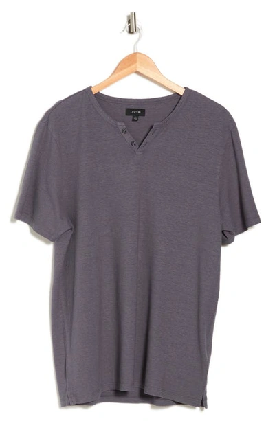 Joe's Wintz Short Sleeve Henley In Smoke