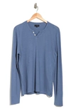Joe's Wintz Hemp & Cotton Henley Top In Dusty Blue