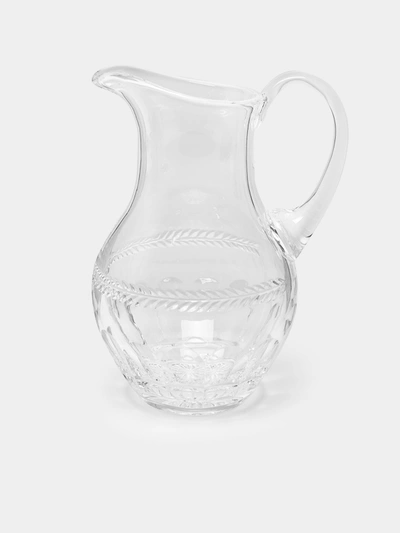 Cristallerie De Montbronn Chenonceaux Hand-blown Crystal Water Pitcher In Transparent