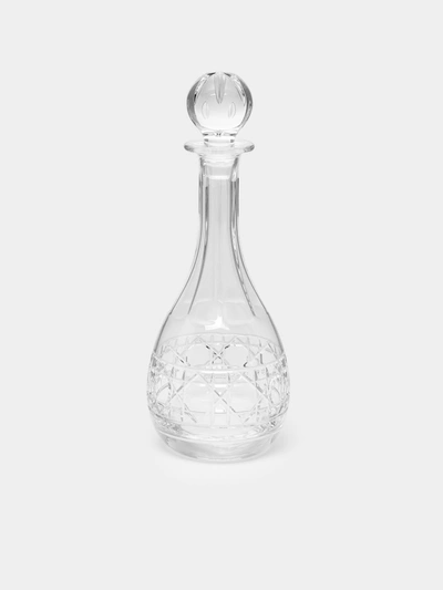 Cristallerie De Montbronn Jacquard Hand-blown Crystal Wine Decanter In Transparent