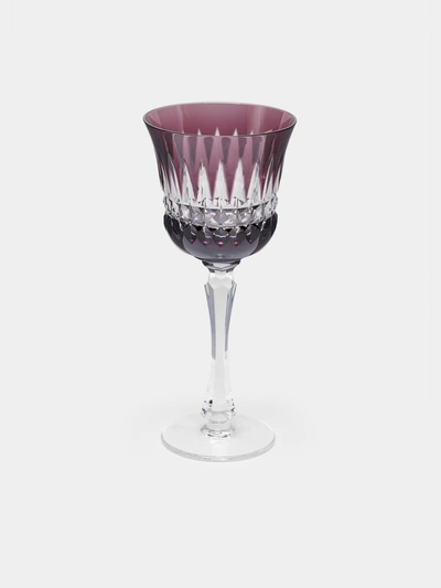 Cristallerie De Montbronn Mélodie Hand-blown Crystal Water Glass In Purple