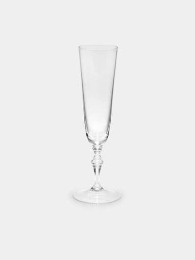 Moser Mozart Cut Crystal Champagne Flute In Transparent