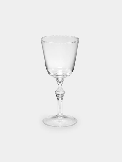 Moser Mozart Cut Crystal White Wine Glass In Transparent