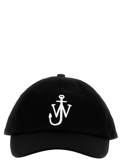 Jw Anderson Logo Cap Hats In Black