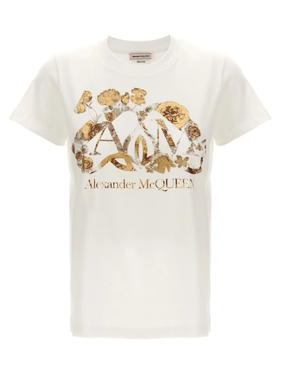 Alexander Mcqueen Cut And Sew T-shirt In Neutral