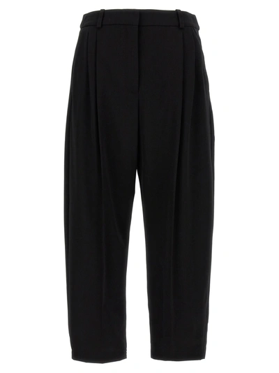 Stella Mccartney With Front Pleats Trousers In Black