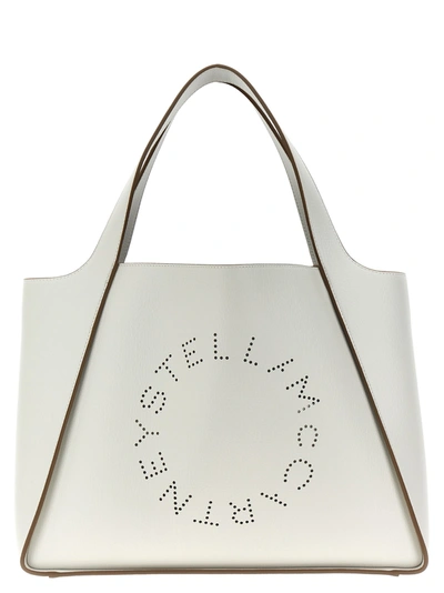 Stella Mccartney Logo Shopping Bag Tote Bag In White