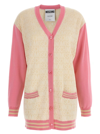 Moschino Logo Jumper, Cardigans In Pink