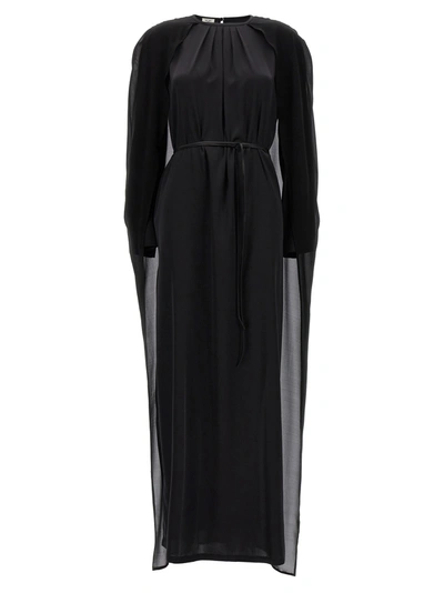 Di.la3 Pari' Cape Dress Dresses In Black
