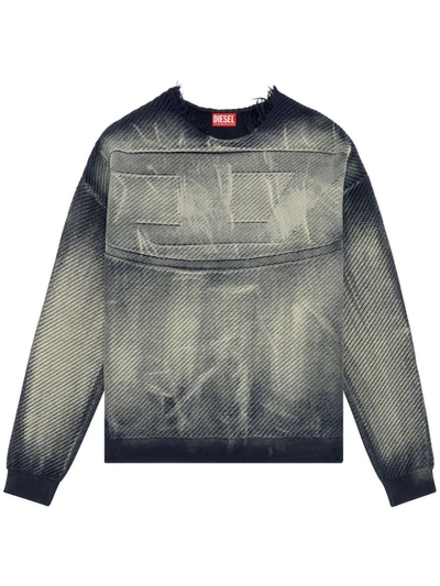 Diesel K-klever Cotton Sweatshirt In Gray