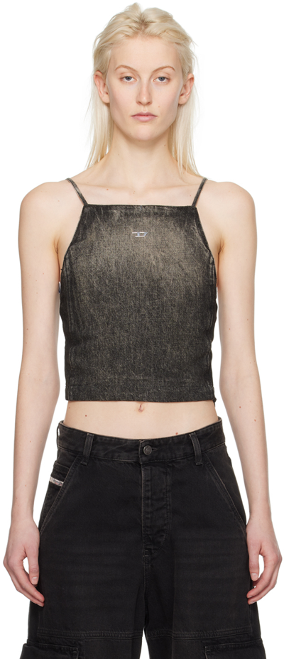 Diesel De-bety-s Denim Top In Grey