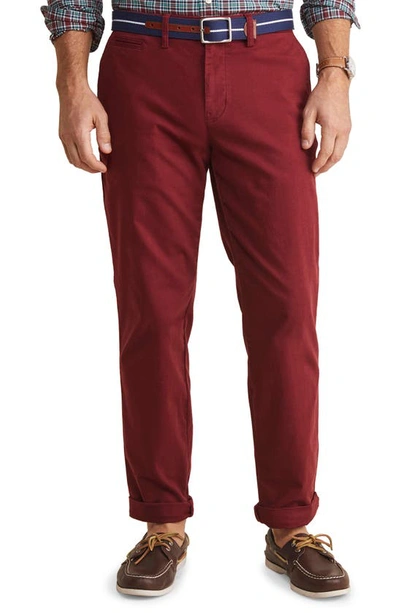 Vineyard Vines On-the-go Slim Fit Performance Pants In Crimson