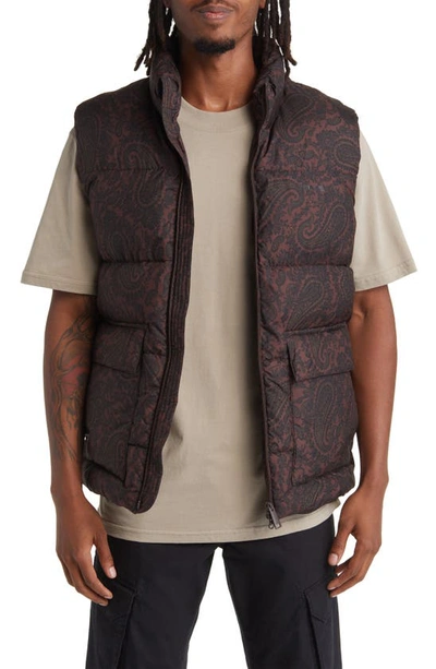 Carhartt Springfield Taffeta Recycled Polyester Waistcoat In Paisley Print Buckeye / Black